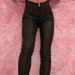 faux leather skinnies NWOT
